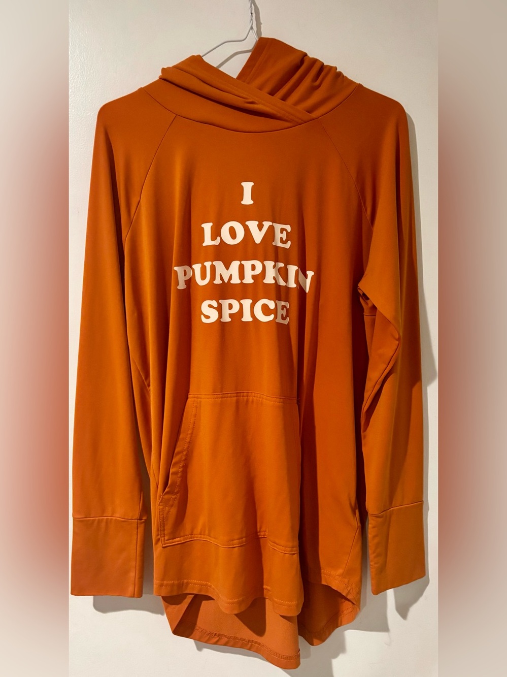 🎃 I Love Pumpkin Spice Orange Hoodie - Size L
